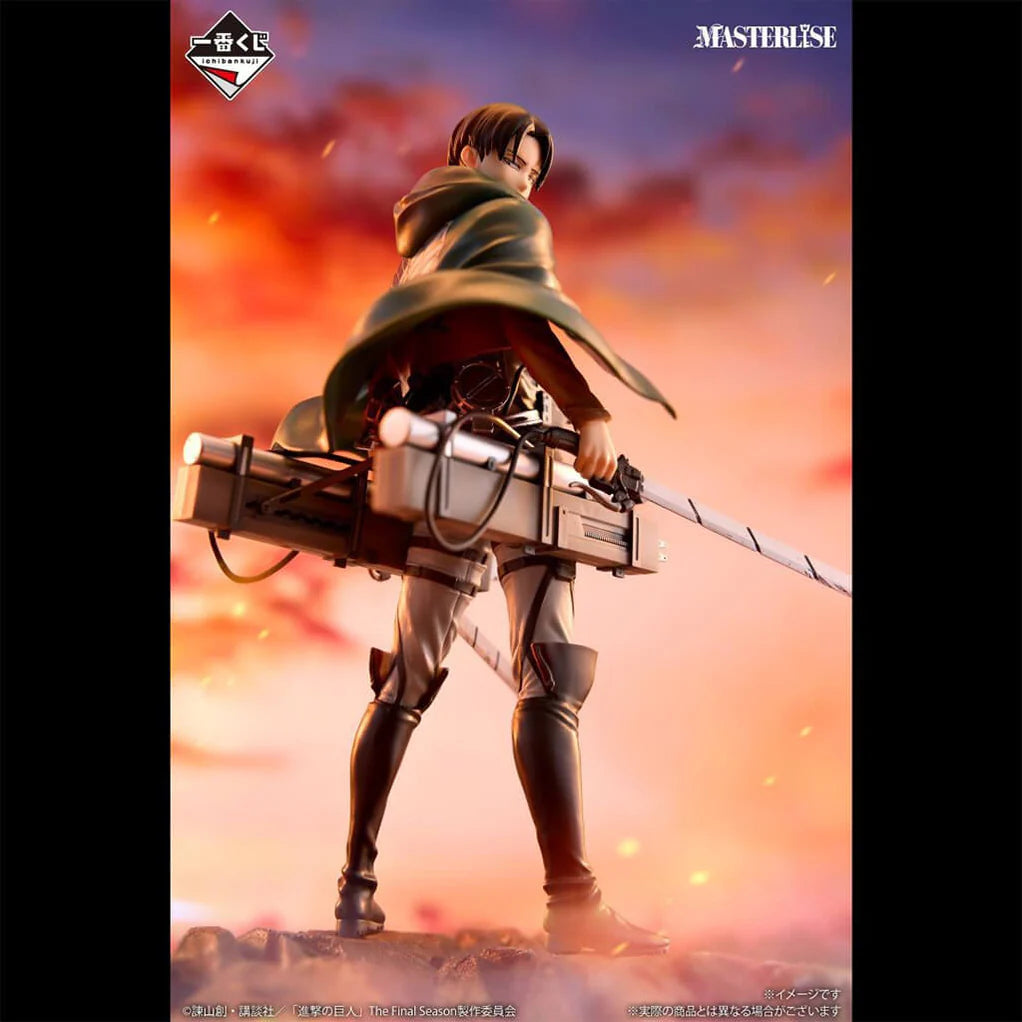 ATTACK ON TITAN ICHIBAN KUJI TAKE DOWN THE BEAST TITAN FIGURA LEVI ACKERMAN PRICE B PRECINTADA STOCK JAPÓN 5-6 sem.
